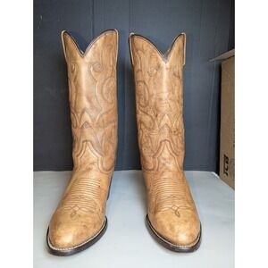 Rudel Men 7 EE Women 8.5 W 1201 Western Stitch Tan Leather Cowboy Boots